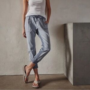 James Perse Mixed Media Jogger Pants Pull-on Drawstring Waist Distressed, Sz 1